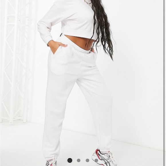 ASOS white sweatpants / white joggers - Picture 1 of 8